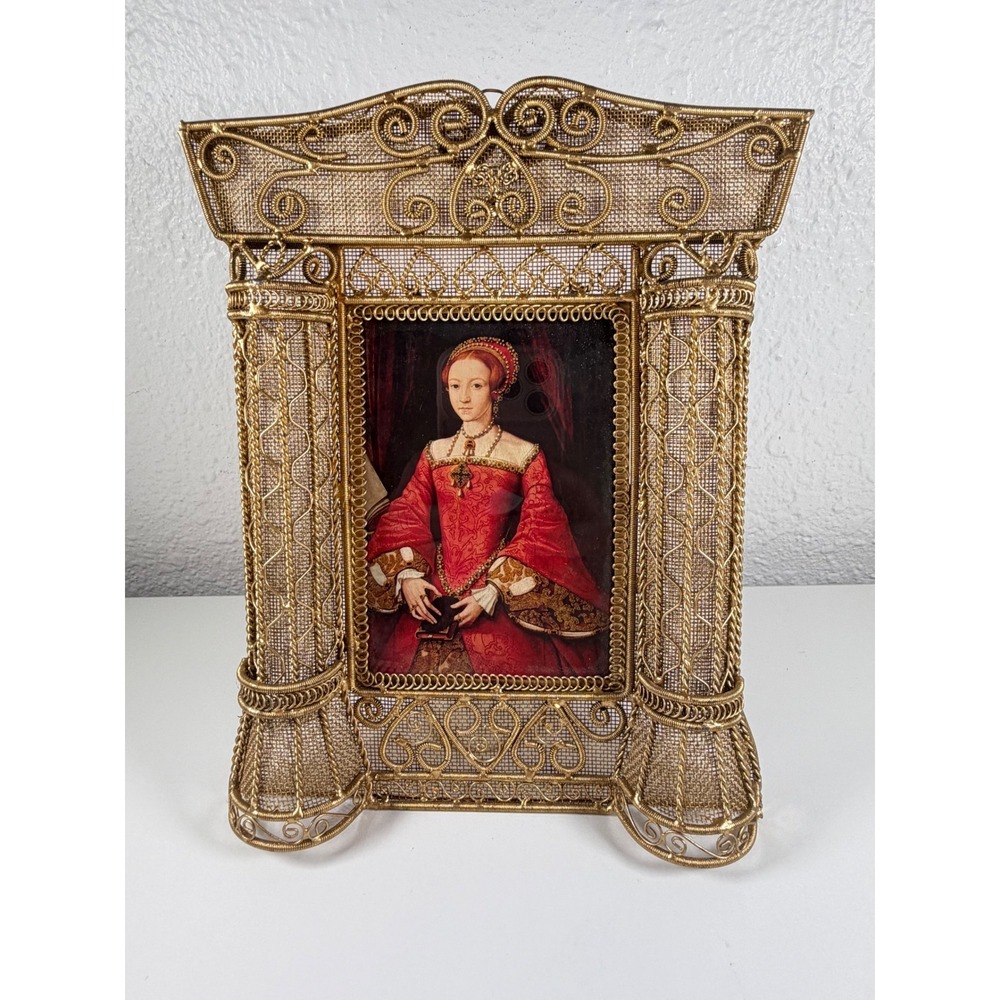 Ornate Gold Filigree Picture Frame Vintage Style Standing Frame